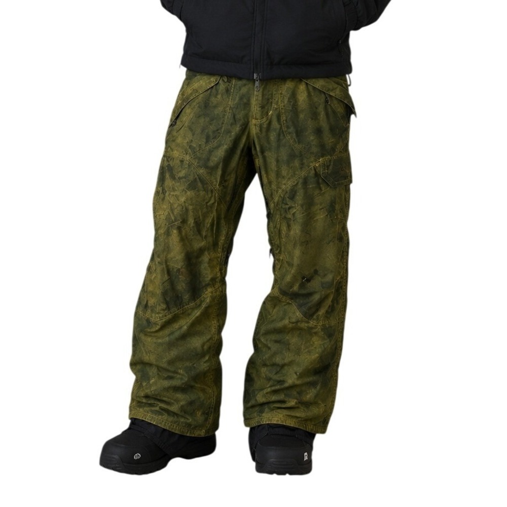 Burton Green Acid Wash Snowboard Pants Men's XS